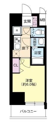 DIMUS新大阪(1K/4階)の間取り写真