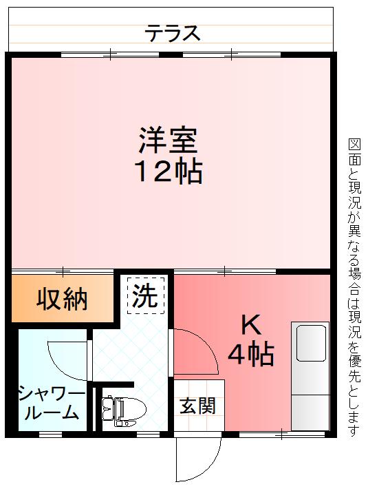 クラウド姉崎(1K/1階)の間取り写真