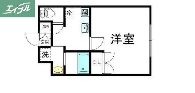 SH.GAKUNAN(1K/1階)の間取り写真