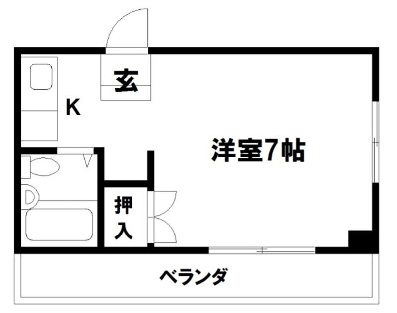 バルーンクラブⅡ(1K/2階)の間取り写真