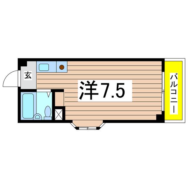 ヤスダマンション(ワンルーム/2階)の間取り写真