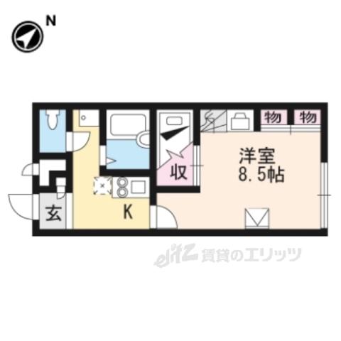 レオパレスMITSURU(1K/2階)の間取り写真