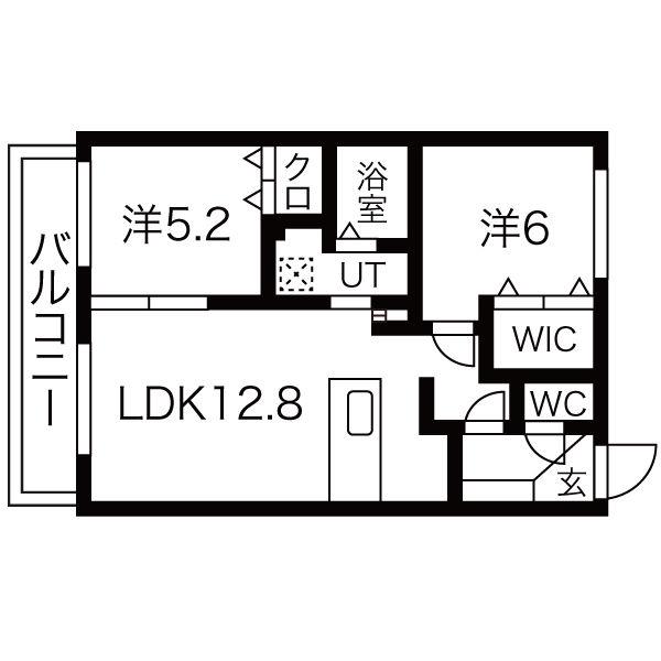 PARK VILLAGE SAPPORO(2LDK/4階)の間取り写真