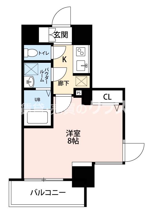 S-RESIDENCE西長堀(1K/5階)の間取り写真