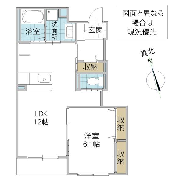 TOMMY RESIDENCEII(1LDK/1階)の間取り写真