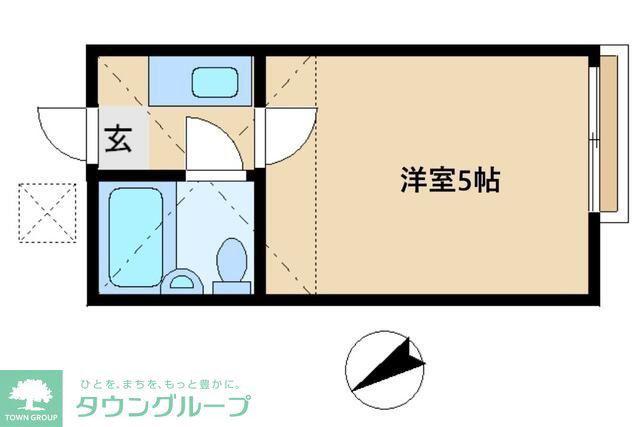 プラザ・ドゥ・プリムール(1K/2階)の間取り写真