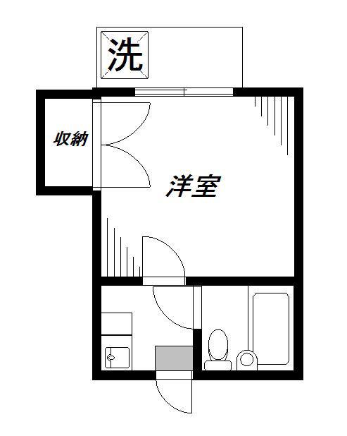 プレセア(1K/2階)の間取り写真