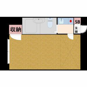 レジデンス平塚(1K/1階)の間取り写真