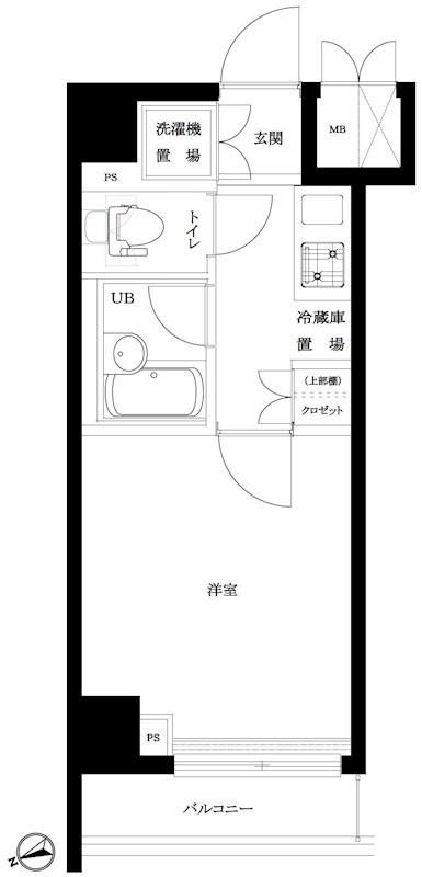 ルーブル大井町参番館(1K/3階)の間取り写真