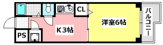 沢良宜レジデンス(1K/2階)の間取り写真