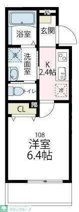 ZEHマンション小田(1K/2階)の間取り写真