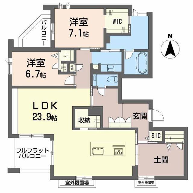 ハムステッド メゾン(2LDK/3階)の間取り写真