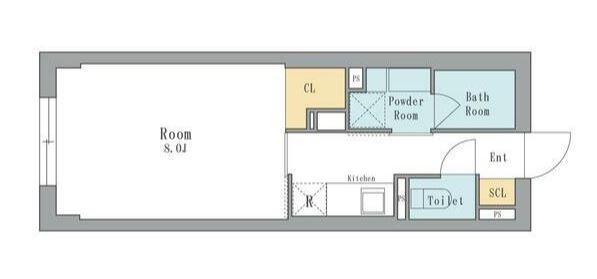 LEGALAND駒沢大学ANNEX(1K/2階)の間取り写真