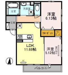 PREMIL(2LDK/3階)の間取り写真