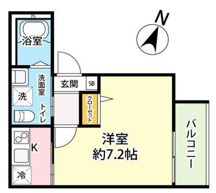CASSOLO秋津(1K/3階)の間取り写真