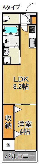 F ASECIA RIO(1LDK/2階)の間取り写真