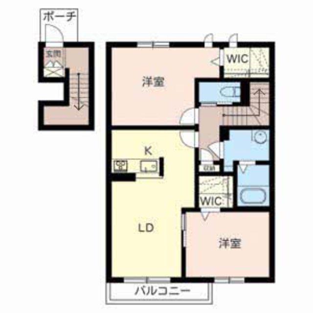 MAISON PUSPA(2LDK/2階)の間取り写真