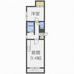 グリーンパーク旭25(1LDK/2階)の間取り写真