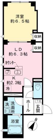 ARC-EN-CIEL(1LDK/1階)の間取り写真