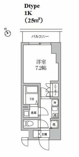 レジディア日本橋馬喰町II(1K/4階)の間取り写真