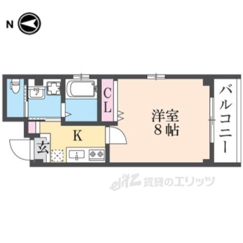 G-プロスぺリテ塚口(1K/2階)の間取り写真