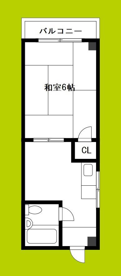 ユーハイム中巽(1K/3階)の間取り写真