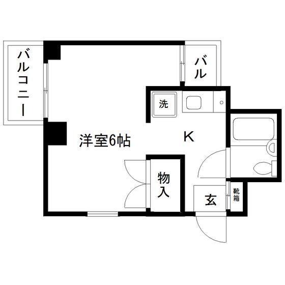 オノレジデンス(ワンルーム/2階)の間取り写真