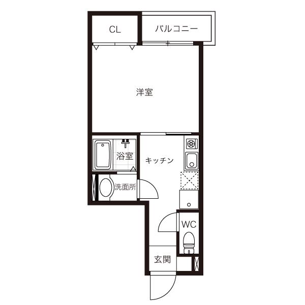 DELCCS大森(1K/2階)の間取り写真