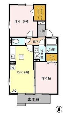 レクサス(2LDK/1階)の間取り写真