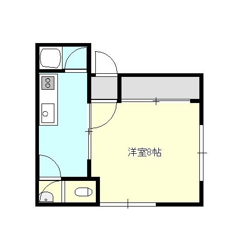 第2萬住荘(1K/1階)の間取り写真