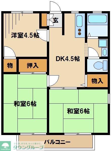 パストラル浦和A(3DK/1階)の間取り写真