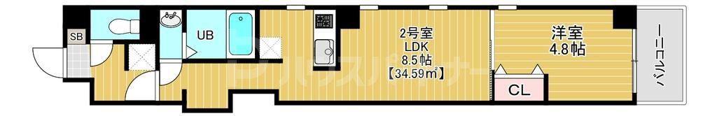 リバレイン南砂(2LDK/2階)の間取り写真