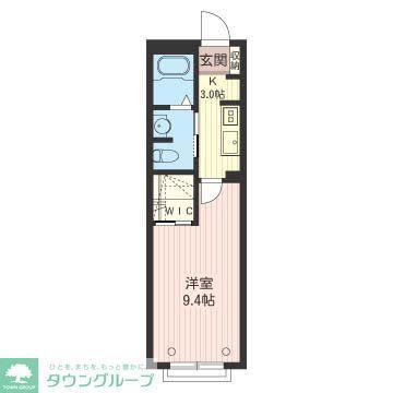 COURT MS(1K/1階)の間取り写真