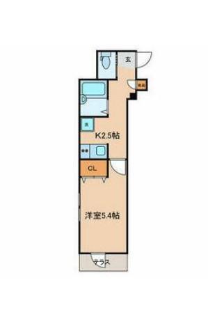 四つ木エスコート8(1K/1階)の間取り写真
