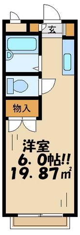 リリオン・ヴィレッジI(1K/1階)の間取り写真