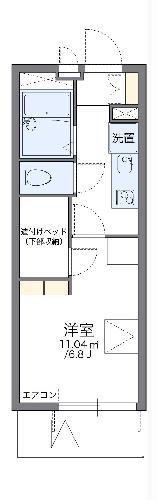 レオパレスハッピーエイト(1K/3階)の間取り写真