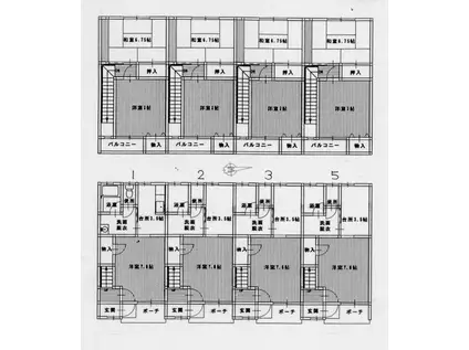 オレンジハウス登美丘(3K/1階)の間取り写真