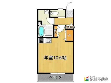 エンブレムV(ワンルーム/1階)の間取り写真