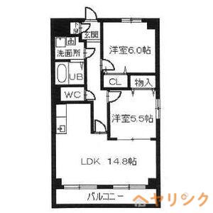 ベルフラワーAS(2LDK/3階)の間取り写真