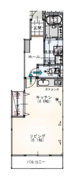 ピッコロA棟(ワンルーム/1階)の間取り写真