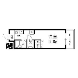 フレンズ西崎(1K/1階)の間取り写真
