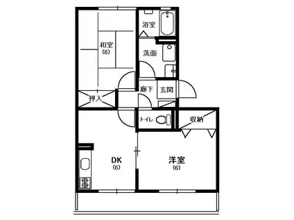 グランドール久(2DK/3階)の間取り写真