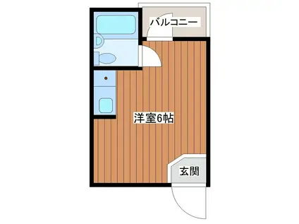 リヴェール阿波座(ワンルーム/2階)の間取り写真