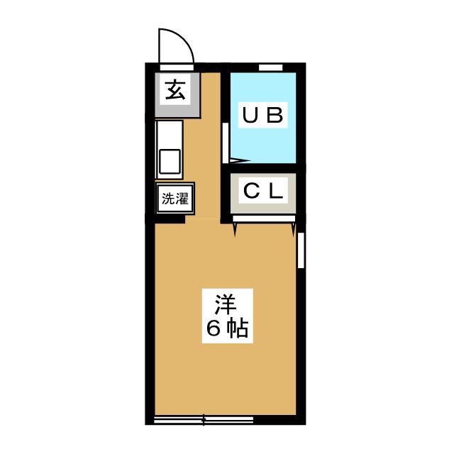 ハイツマツモト(ワンルーム/1階)の間取り写真