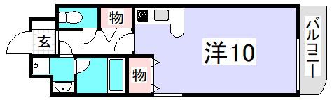 舟入FLATS(ワンルーム/5階)の間取り写真