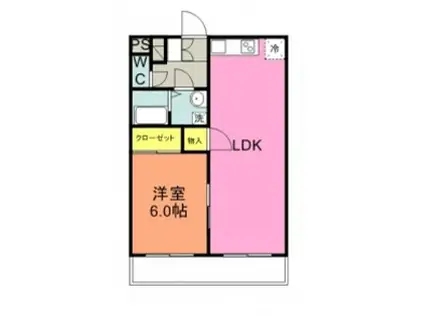 セントラルマンション伊豆長岡(1LDK/2階)の間取り写真