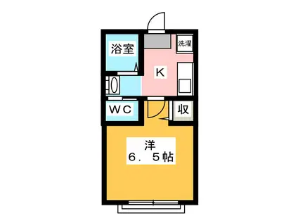 グラーヴェ幸(1K/1階)の間取り写真