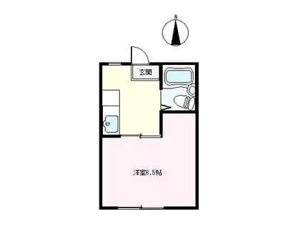 M0180R 古山アパート(1K/1階)の間取り写真