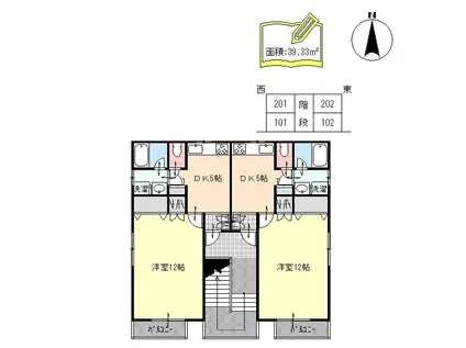 コーポ石幸B(1DK/1階)の間取り写真