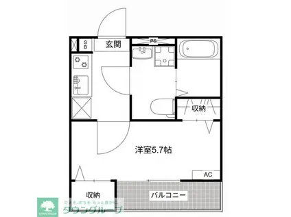 MQUARTO新座II(1K/3階)の間取り写真